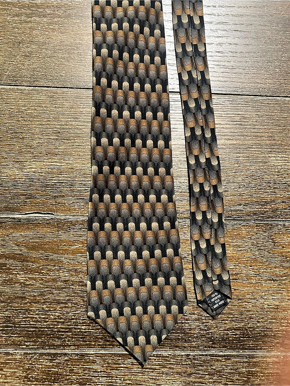 Grateful Dead Men's Geometric Tie Brown & Black